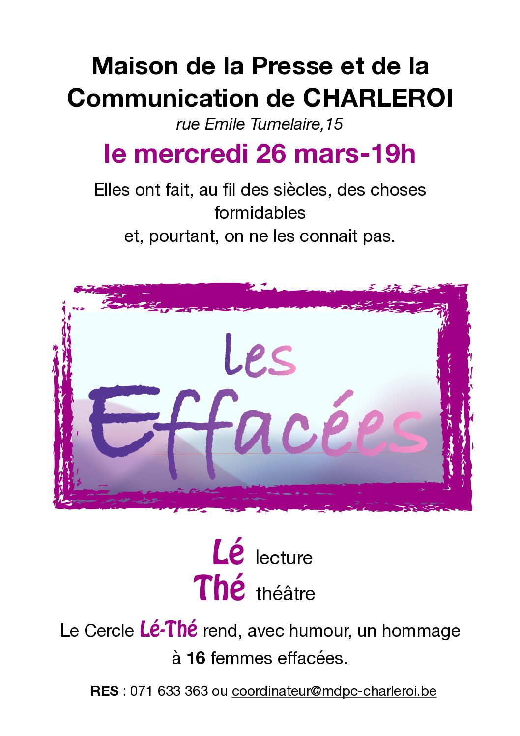 Les Effacées : une soirée réussie en hommage aux femmes de l’ombre